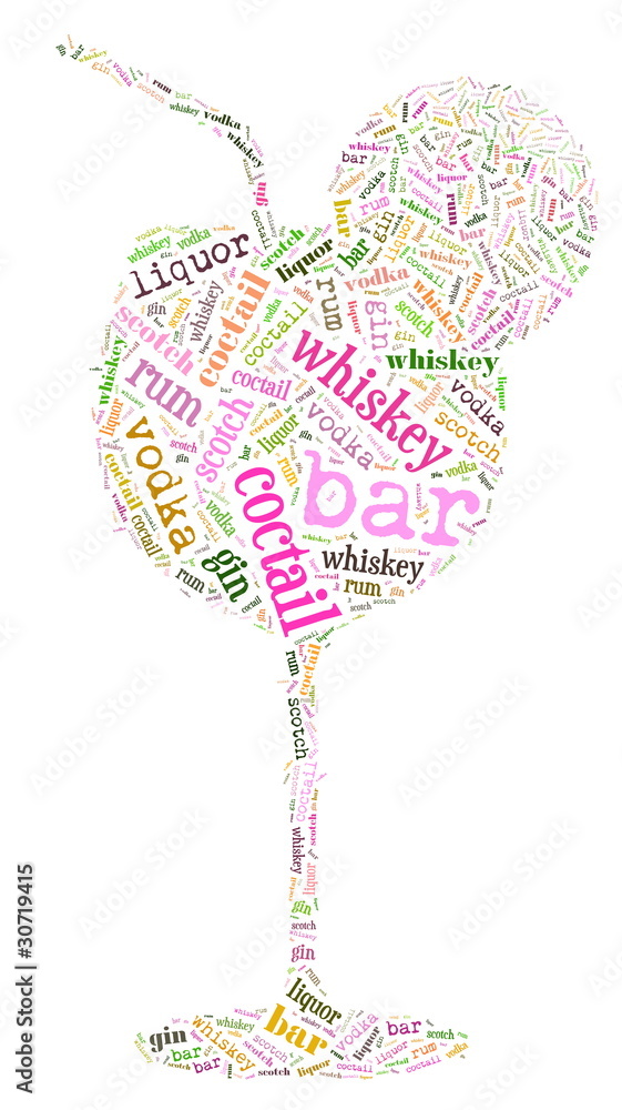 Wordcloud: goblet of bar words