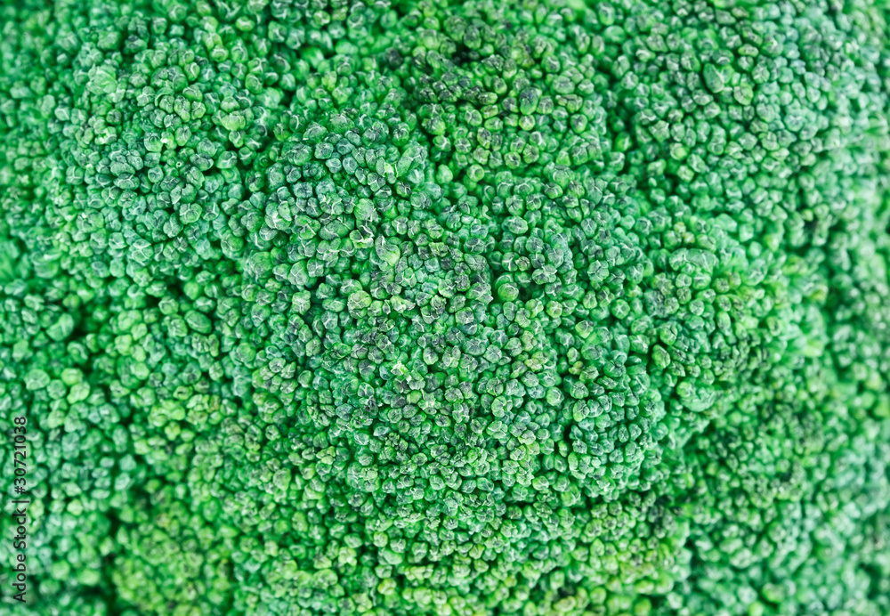Fresh green broccoli cabbage head, food background