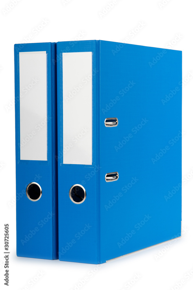 Office folders isolated on the white background Office folders isolated on the white background