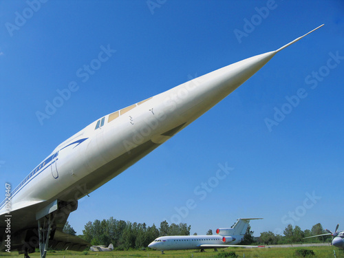 The fuselage of a supersonic airliner. photo