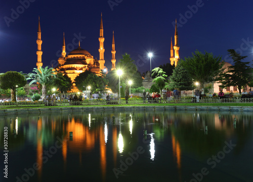 Blue Mosque with reflection - Istanbul