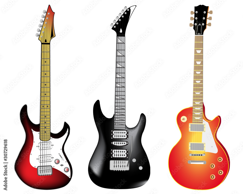 Naklejka premium Wektor - gitara