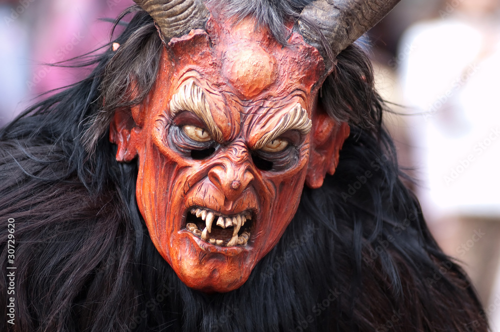 Mask parade at the historical carnival in Freiburg, Germany