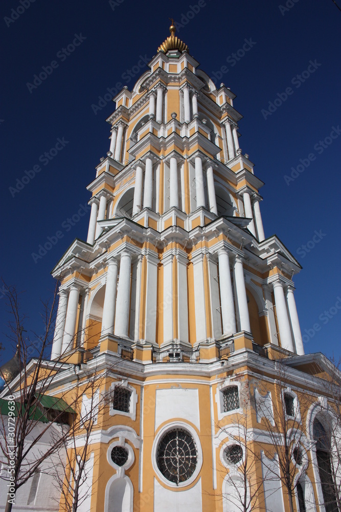 Moscow. Novospassky monastery. Bell Tower of the Temple.
