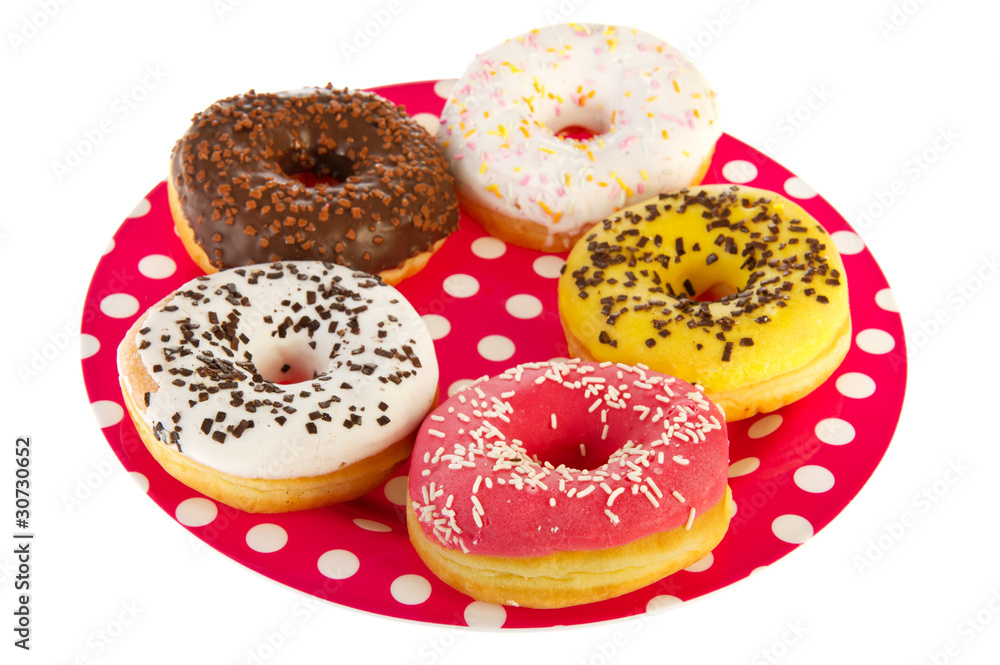 Plate full of donuts Plate full of donuts