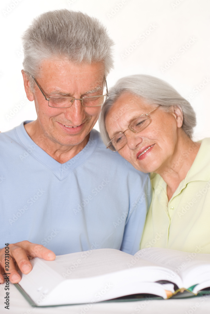 happy elderly couple together