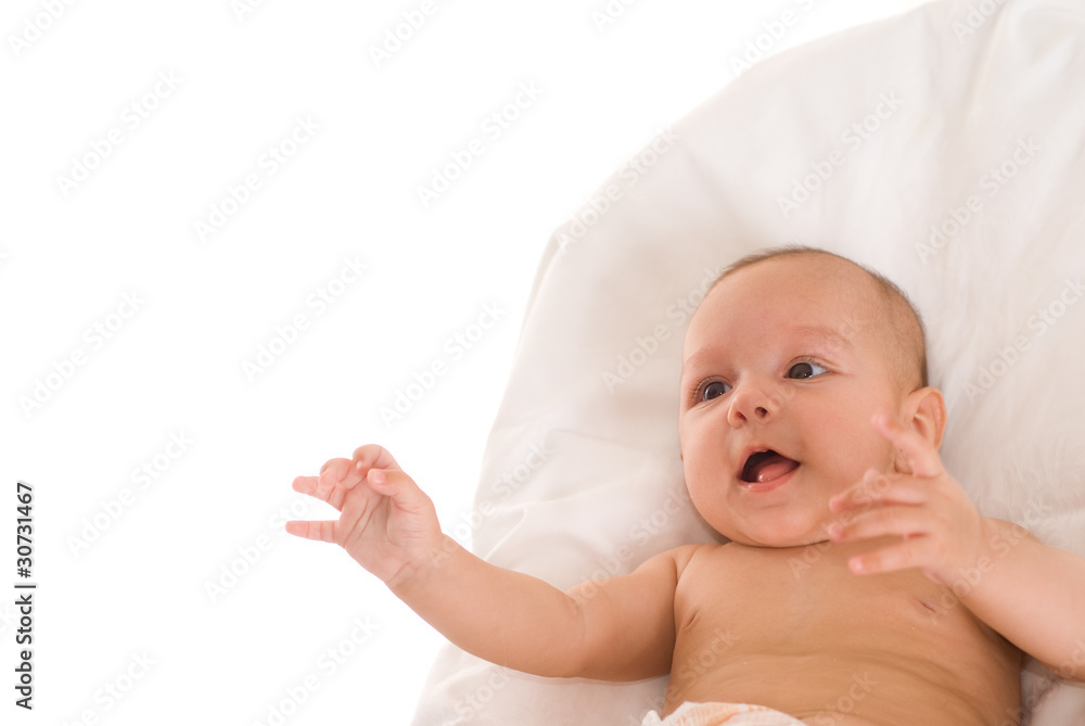 portrait of a happy baby