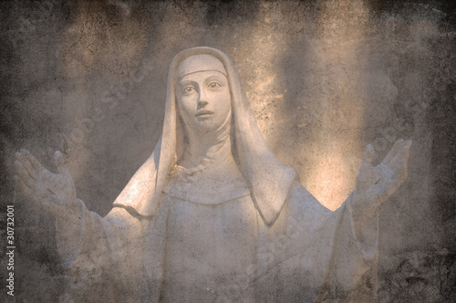 Santa Caterina Statue in the Abbey of Monte Oliveto photo