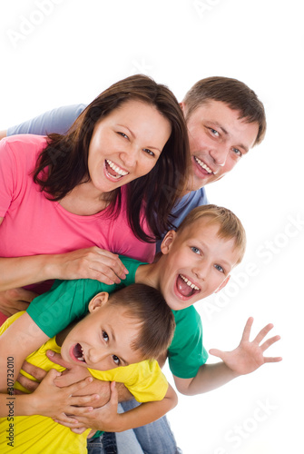 Wallpaper Mural happy family of four Torontodigital.ca