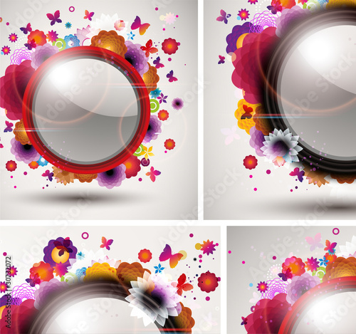 Flower Banner set.