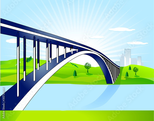 Brücke über den Fluß