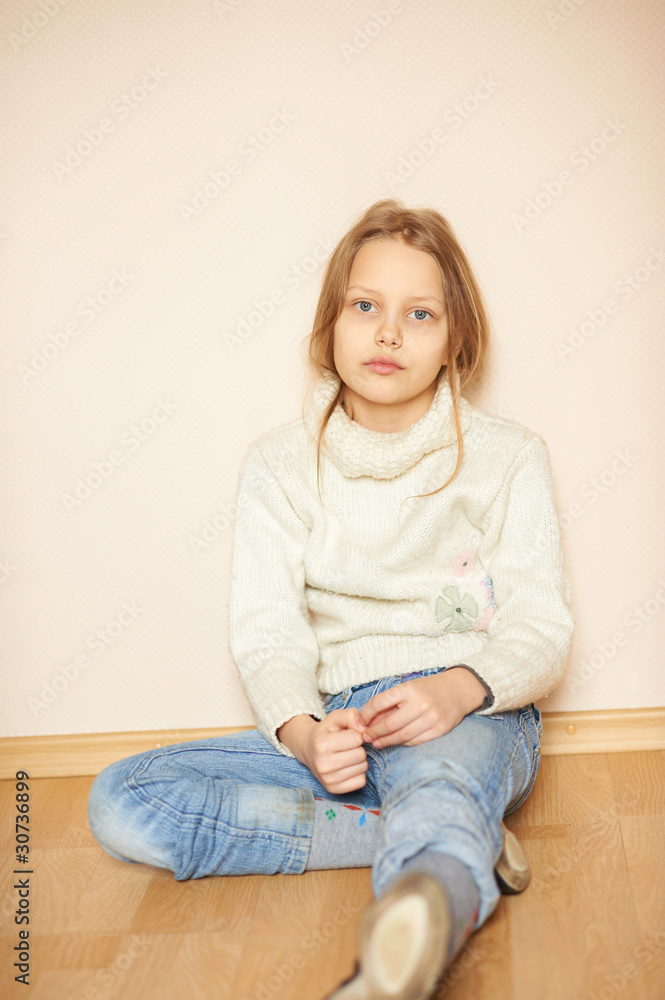 Portrait of a smiling little girl, indoors Portrait of a smiling little girl, indoors
