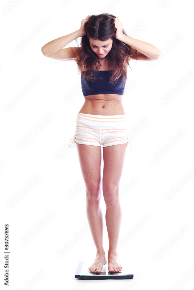 woman on scales woman on scales