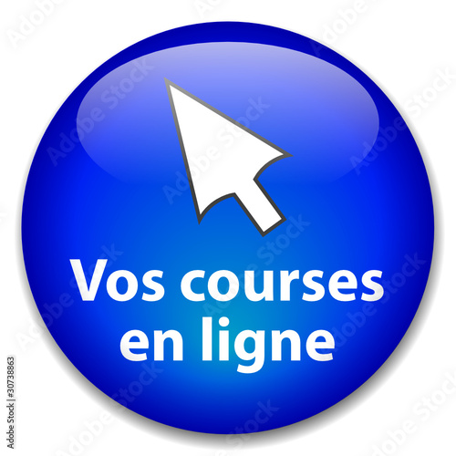 Bouton Web "VOS COURSES EN LIGNE" (e-commerce e-shopping soldes)