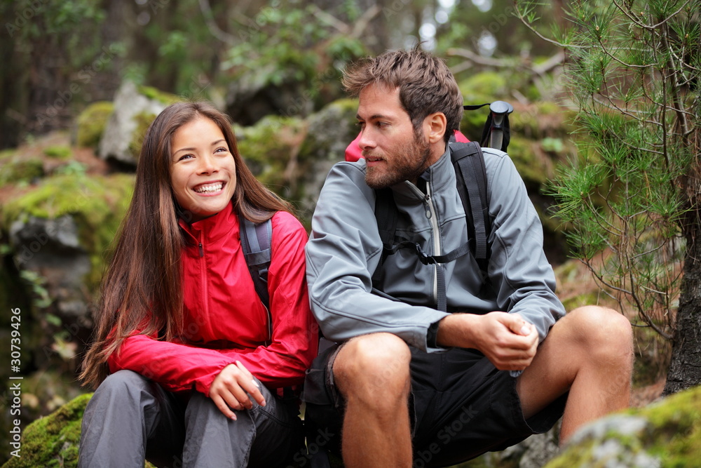 Couple hiking in nature