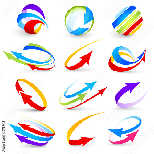 Collection of colour arrows