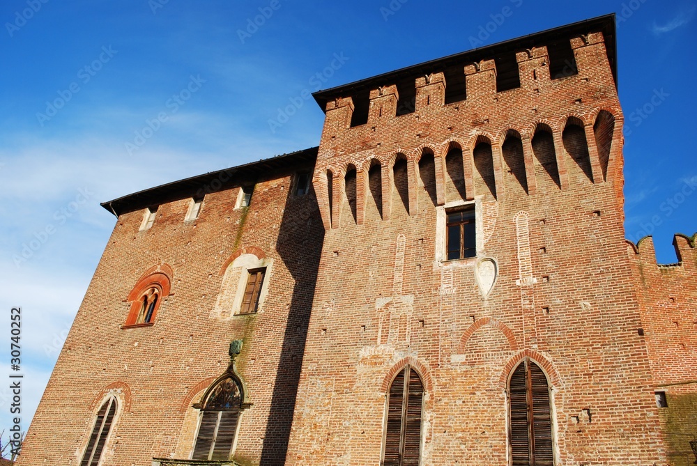 Medieval castle, San Colombano al Lambro, Lombardy, Italy
