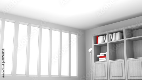 White Library Room Angle