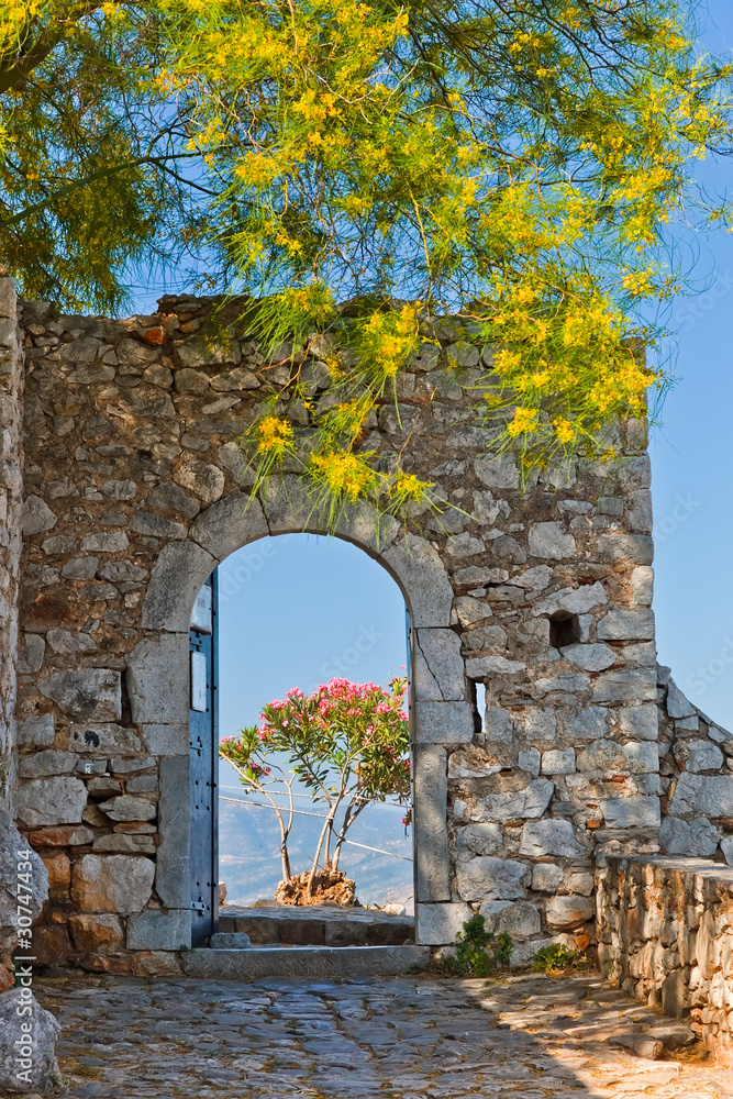 Gate in Palamidi fortress, Nafplio, Greece