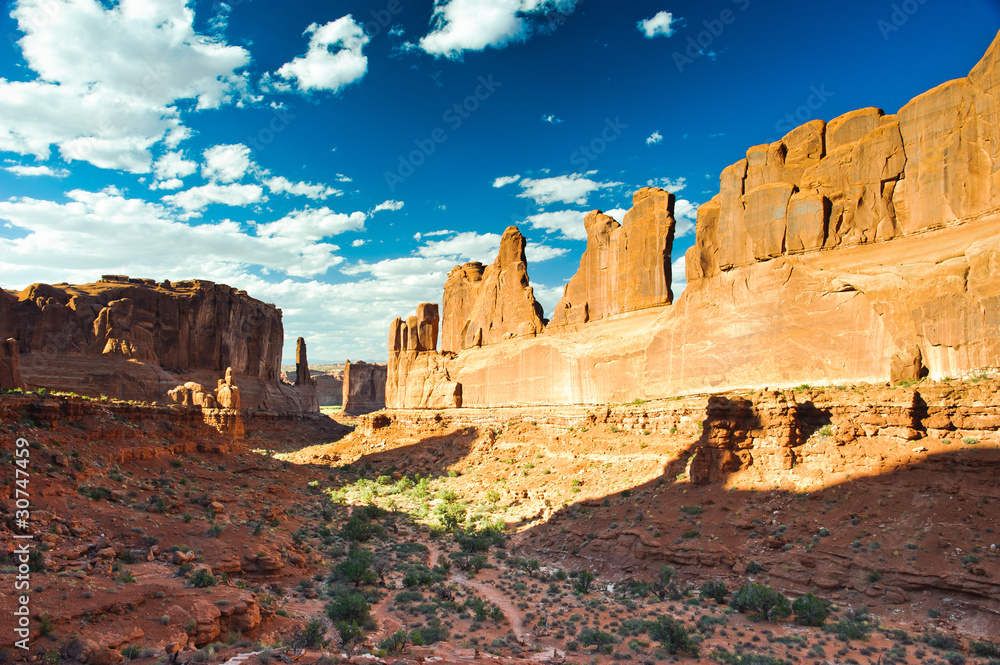 Park Avenue Trail in Arches National Park, Utah, USA