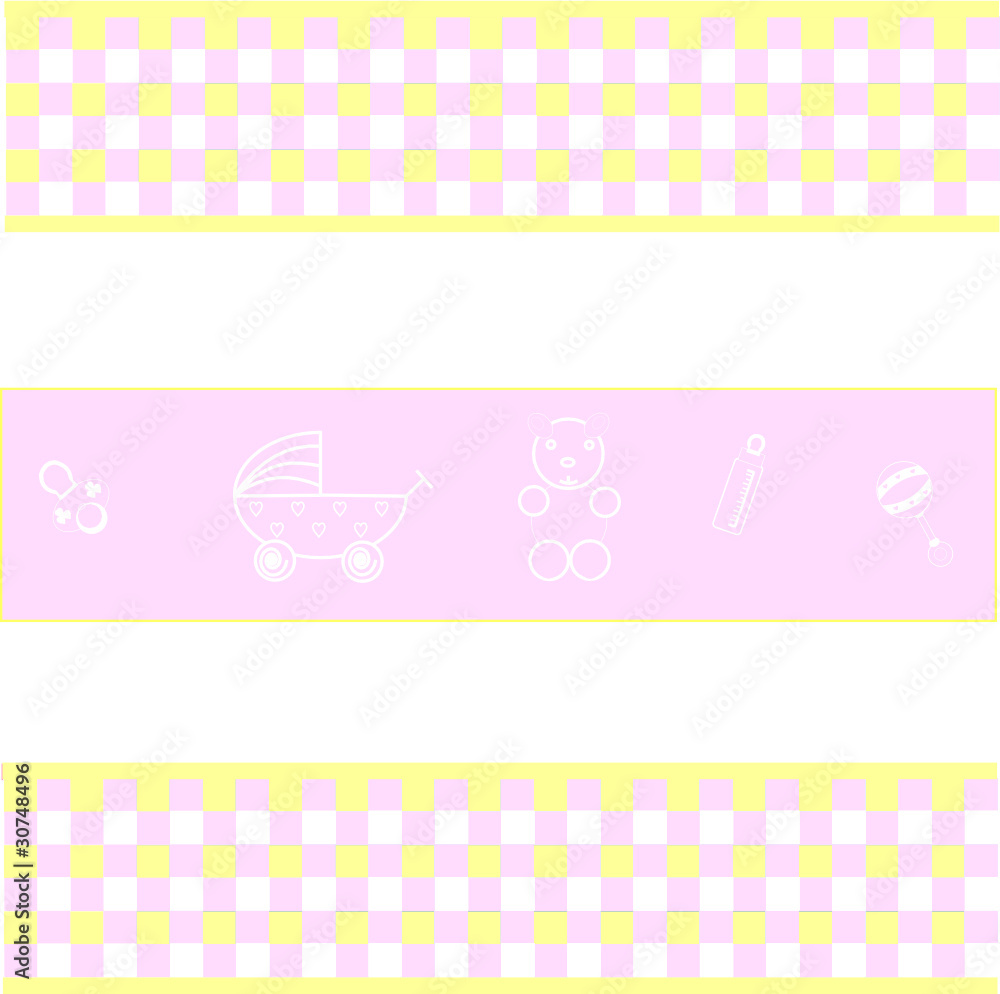 Babymotiv in gelb-rosa Babymotiv in gelb-rosa