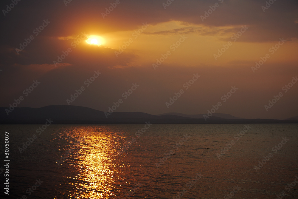 Fototapeta premium Lake sunset