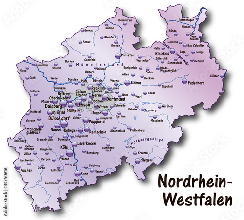 Nordrhein-Westfalen Übersicht flieder