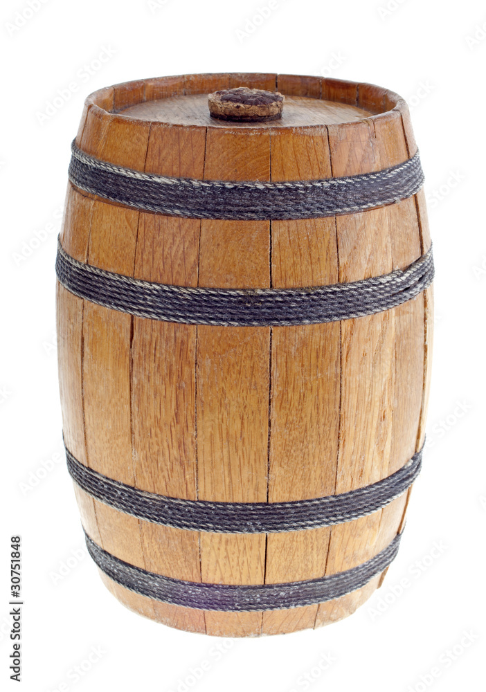 Obraz premium Old wooden barrel.