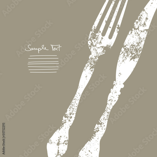 Fork & Knife Cropped Brown