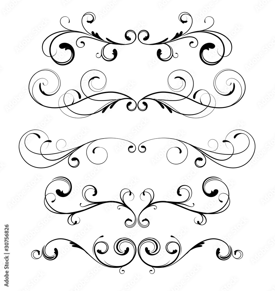 floral decorative elements floral decorative elements
