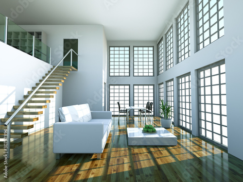 3d Rendering Loft photo