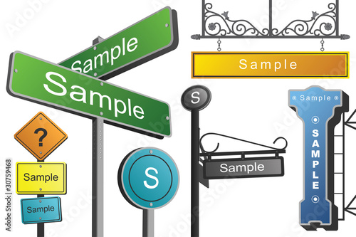 street signs vector