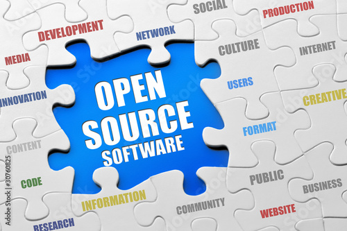 Billede på lærred Open Source Software