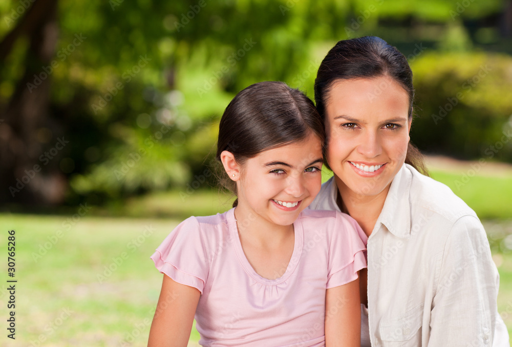 Portrait of a mother and her daughter Portrait of a mother and her daughter