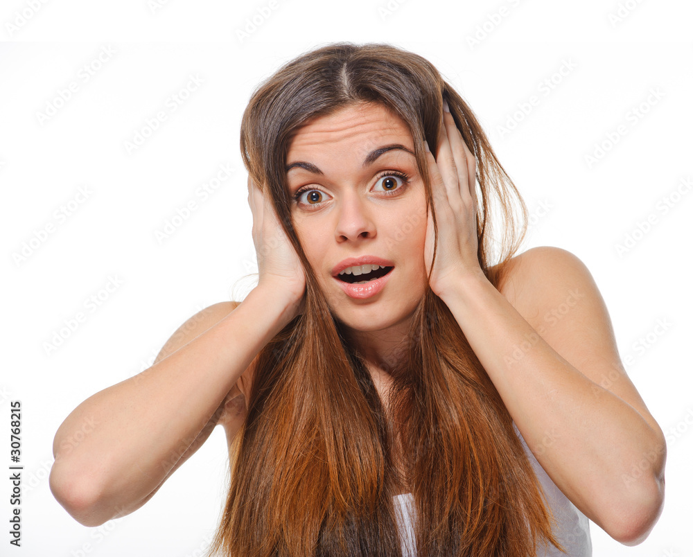 Close-up portrait of a fresh and beautiful young fashion model