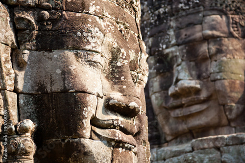 smiling face at Bayon temple, Angkor Wat, Cambodia