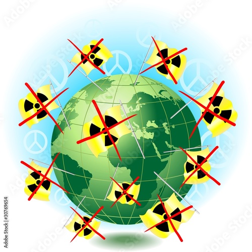 No Nucleare Mondo di Pace-No Nuclear World-Vector