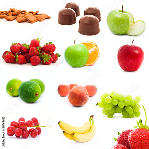 set of fruits and vegetables