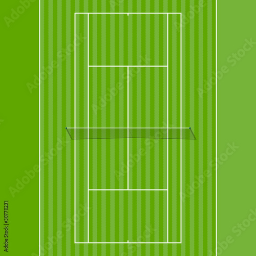 Grass court. Detailed illustration.