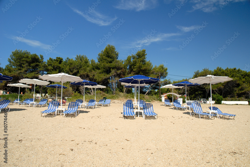 The Beach at Skala on the island of Kephalonia Greece