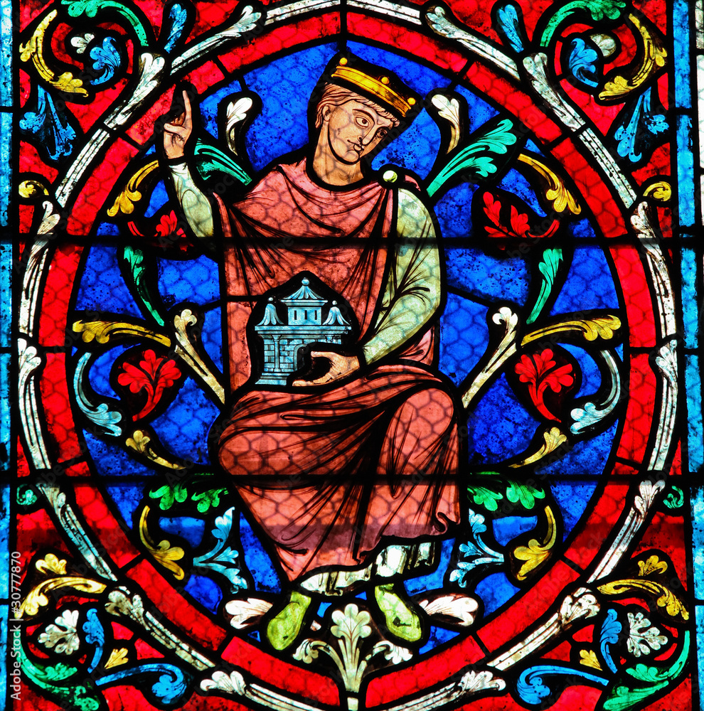 Ancestor of Jesus Christ on Tree of Jesse in Notre Dame in Paris