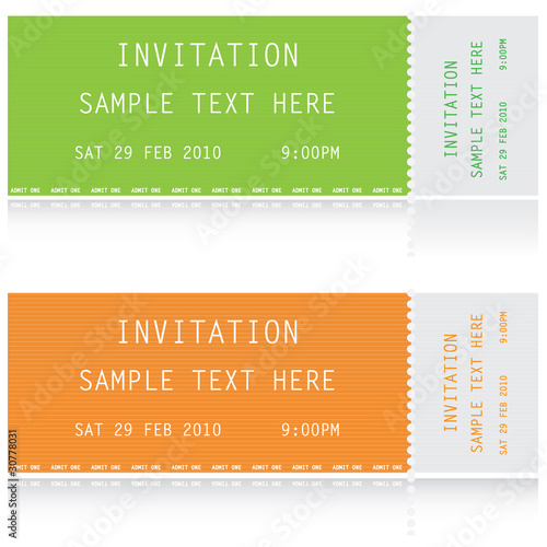 Illustration of two tickets