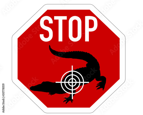 Stopp Fadenkreuz Krokodil