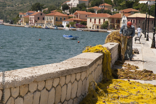 Vathi on the Island of Ithaka in Greece photo