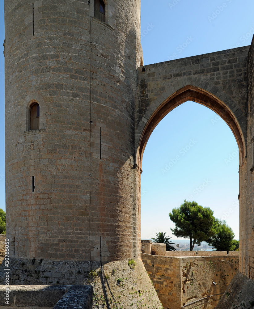 Pont de la tour de l'Hommage du château de Bellver à Palma de Ma