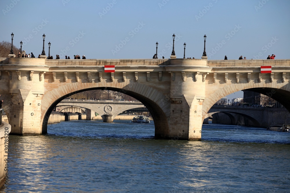 The Pont Neuf bridge in Paris, France