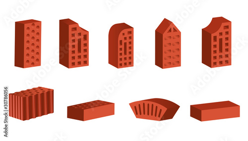 bricks of various form