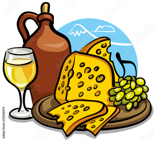 cheese and wine