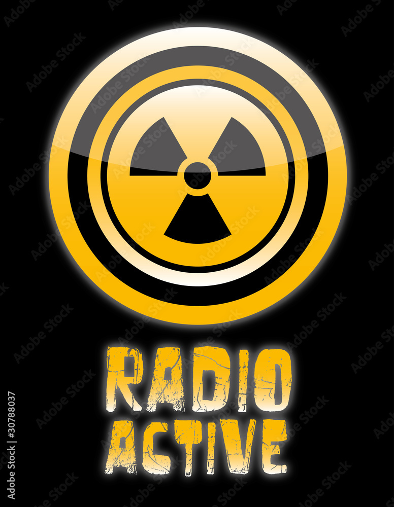 Obraz premium Button Radioaktiv