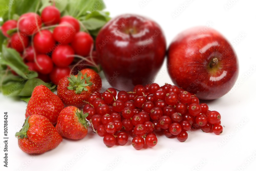 Fruits and vegetables, with shallow focus Fruits and vegetables, with shallow focus